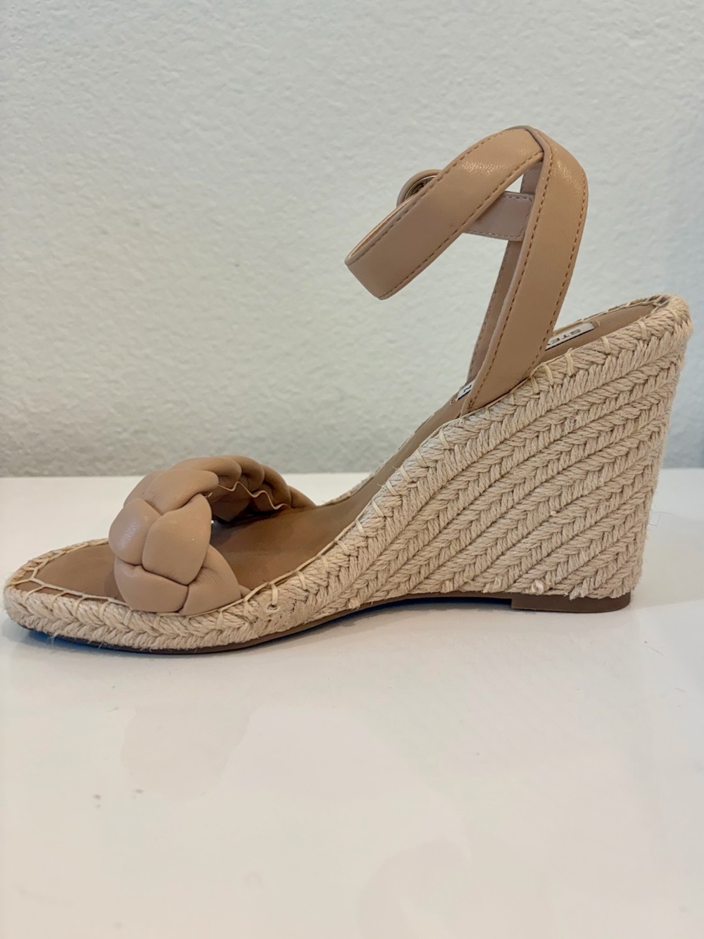Steve Madden Woven Espadrille Wedge Sandal in Tan